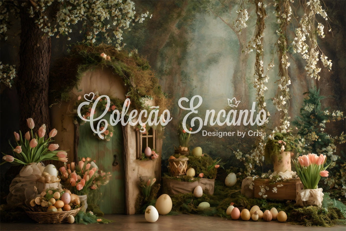 Easter Bunny Burrow Backdrop Hobbit Door Egg Baskets Outdoor Easter Backdrop Ideas UK By Magali