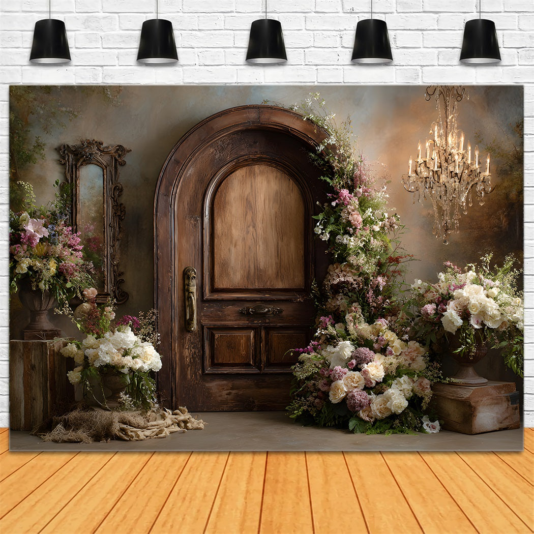 Mother's Day Photo Backdrop Ideas Vintage Arch Door Floral Mothers Day Picture Backdrop UK By Magali