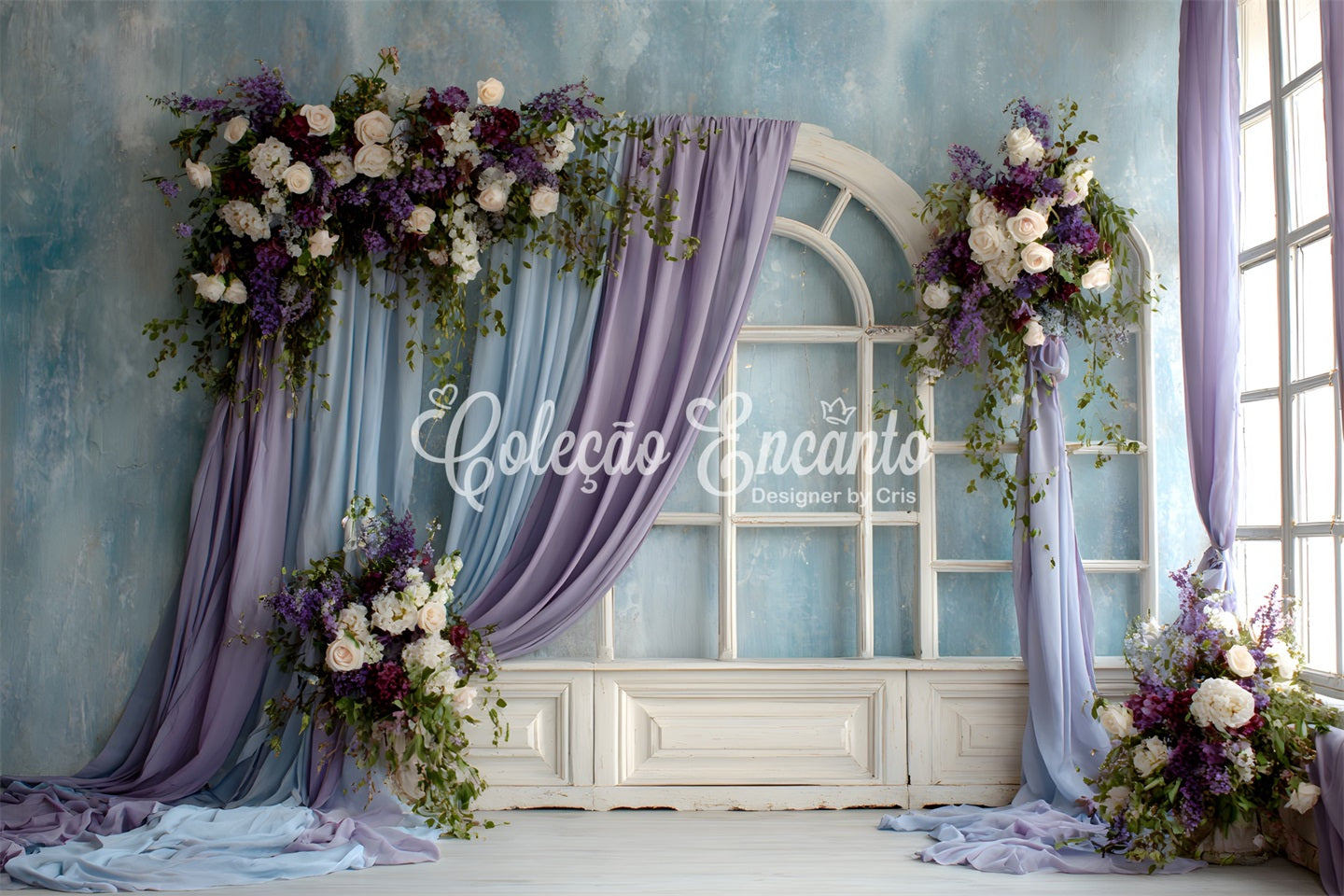 Mother's Day Photoshoot Backdrop Lavender Floral Archway Mothers Day Photoshoot Backdrop UK By Magali