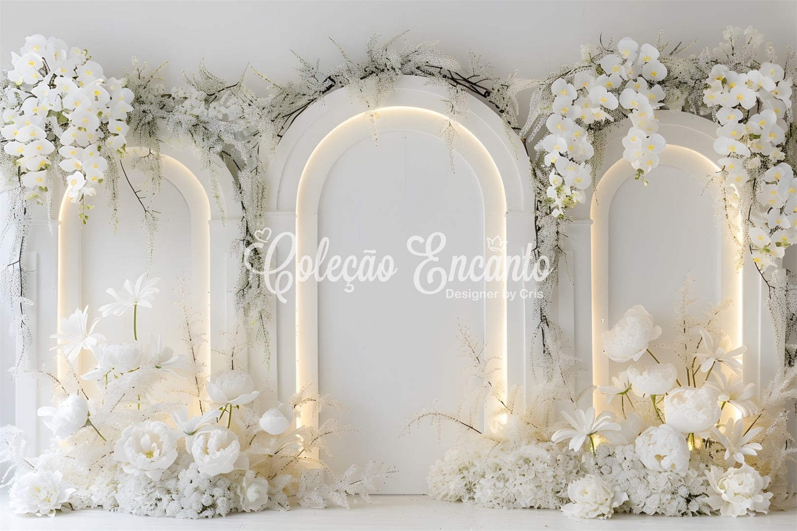 Mothers Day Photo Backdrop Ideas White Floral Arch Peonies Mother's Day Backdrops UK By Magali
