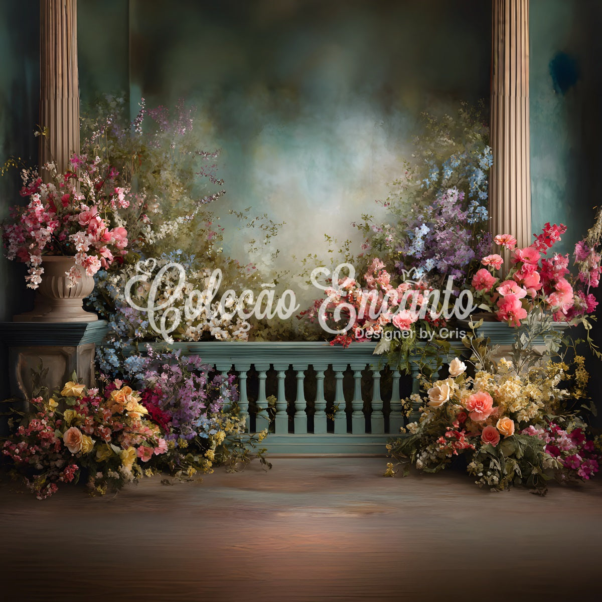 Mothers Day Backdrop Floral Column Garden Gateway Mother's Day Photoshoot Backdrops UK By Magali
