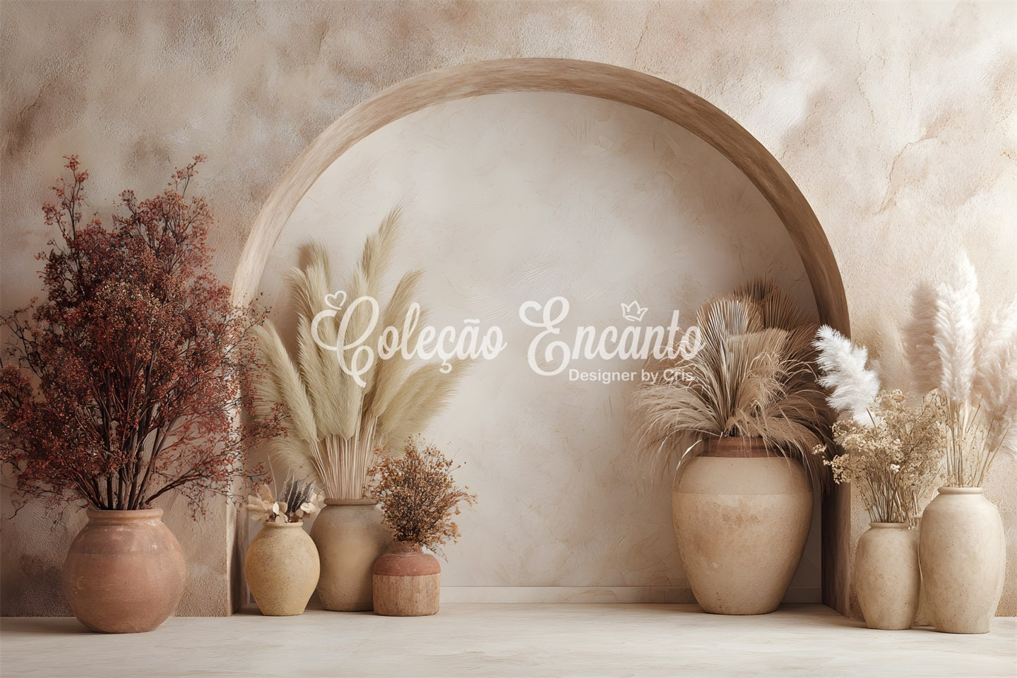 Mother's Day Photoshoot Backdrops Terracotta Dried Pampas Arch Mother Day Photo Backdrops UK By Magali