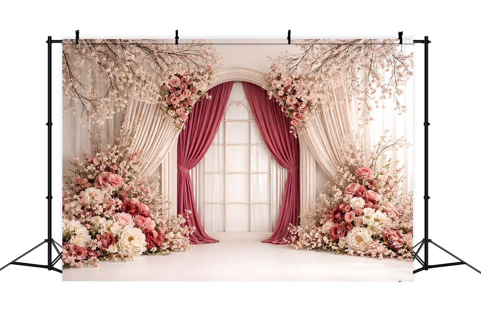 Mothers Day Backdrop Ideas Blush Blossom Window Curtain Garden Simple Mother's Day Backdrop UK By Magali