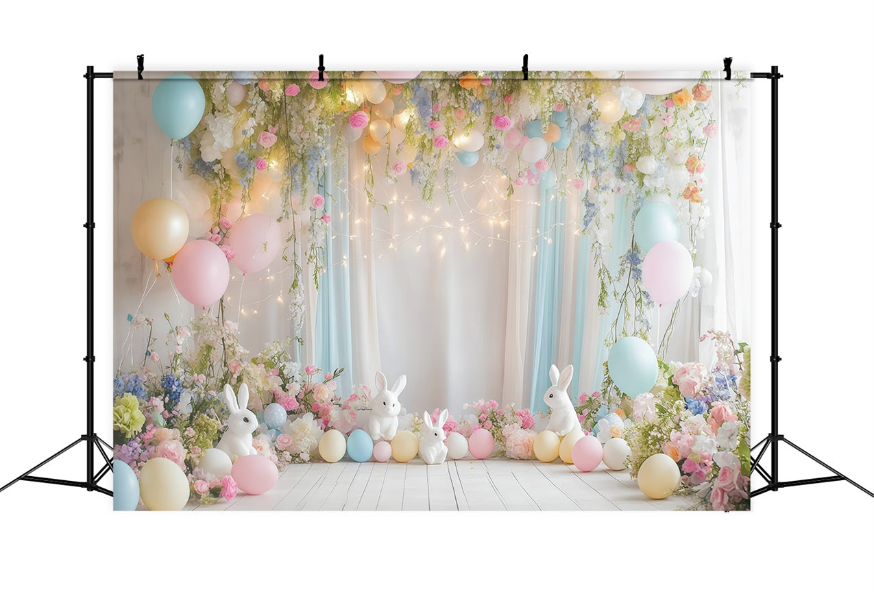 Easter Backdrop Floral Vine Balloon Backdrop UK CJJ-161