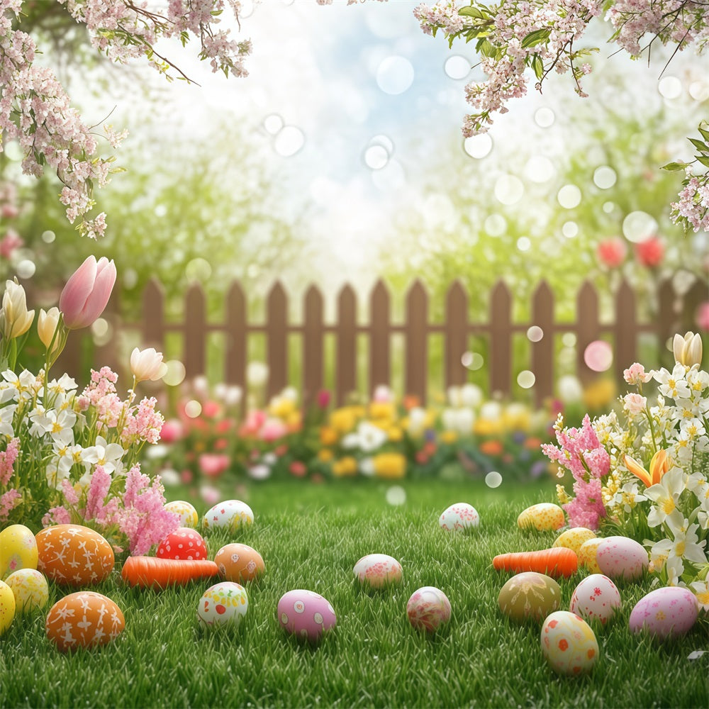 Easter Egg Backdrop Rustic Egg Floral Backdrop UK CJJ-167