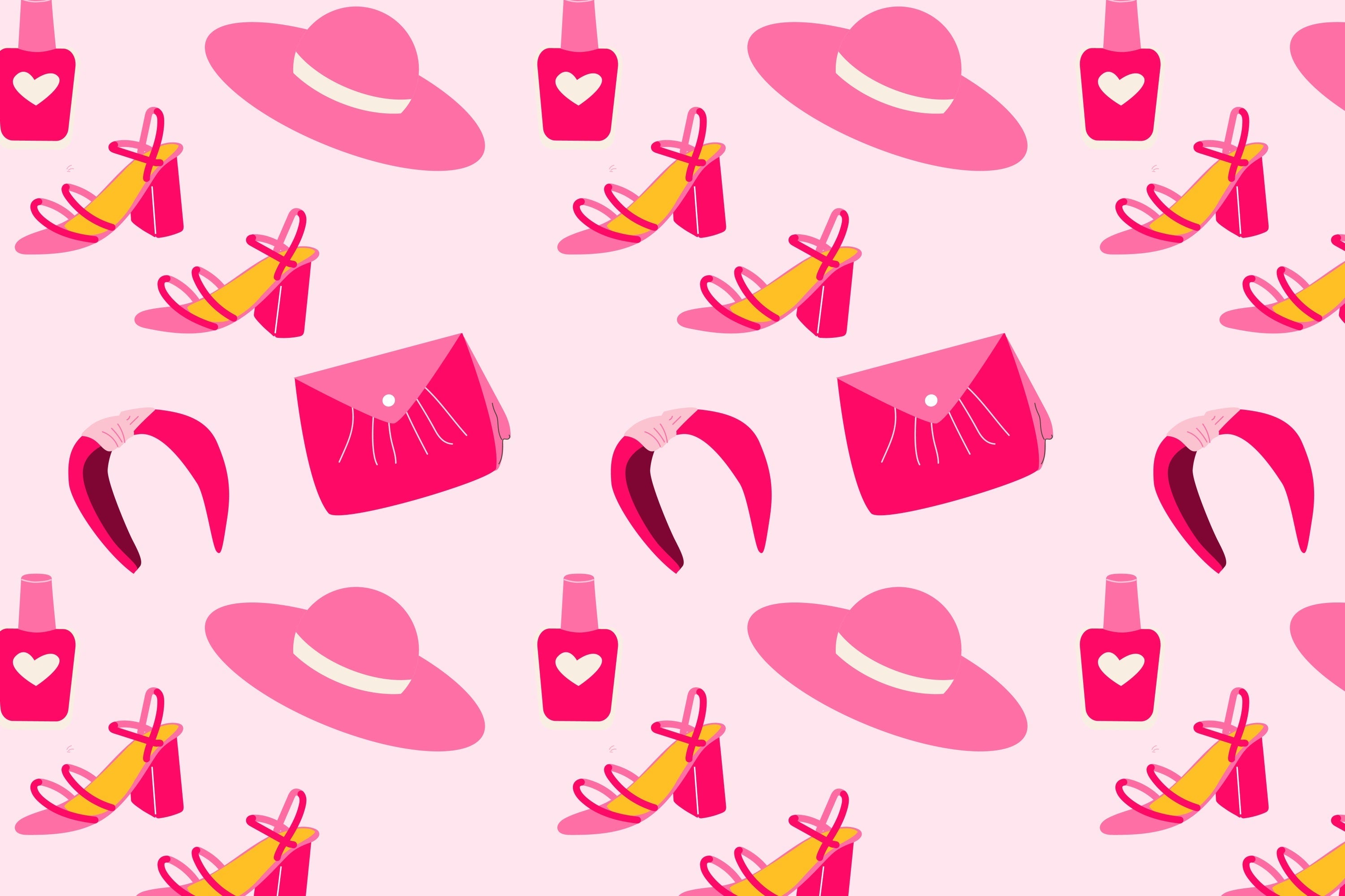 Pink Girl Backdrop Pink Glam Fashion Accessories Backdrop UK CJJ2-69