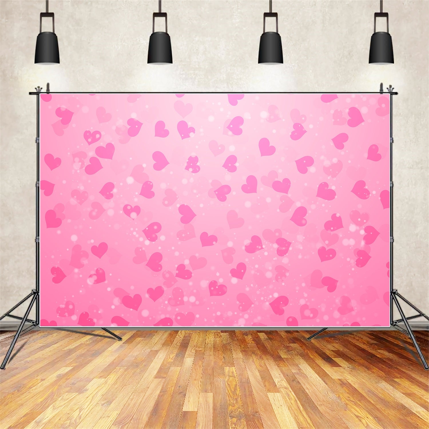 Pink Girl Backdrops Glittering Love Bokeh Pink Backdrop UK CJJ2-71