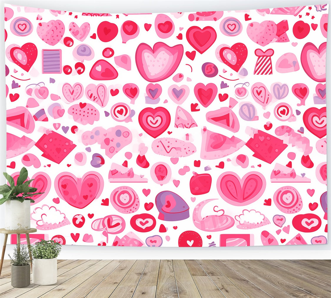 Pink Girl Backdrop Pink Dessert Love Dream Backdrop UK CJJ2-74