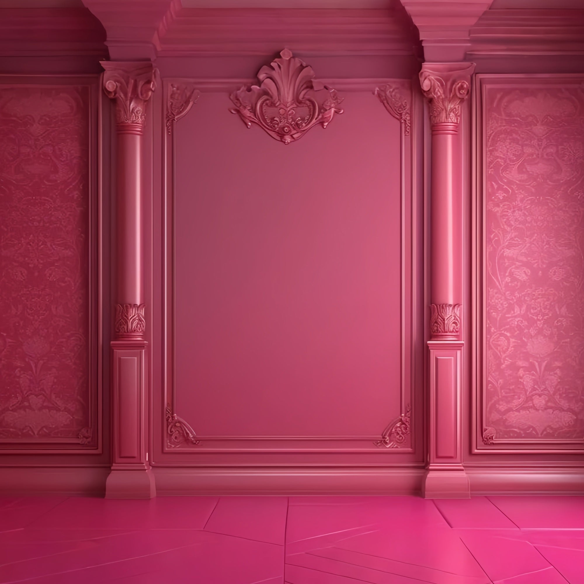 Fashion Doll Backdrop Backdrop Baroque Inspired Pink Wall Backdrop UK CJJ2-89