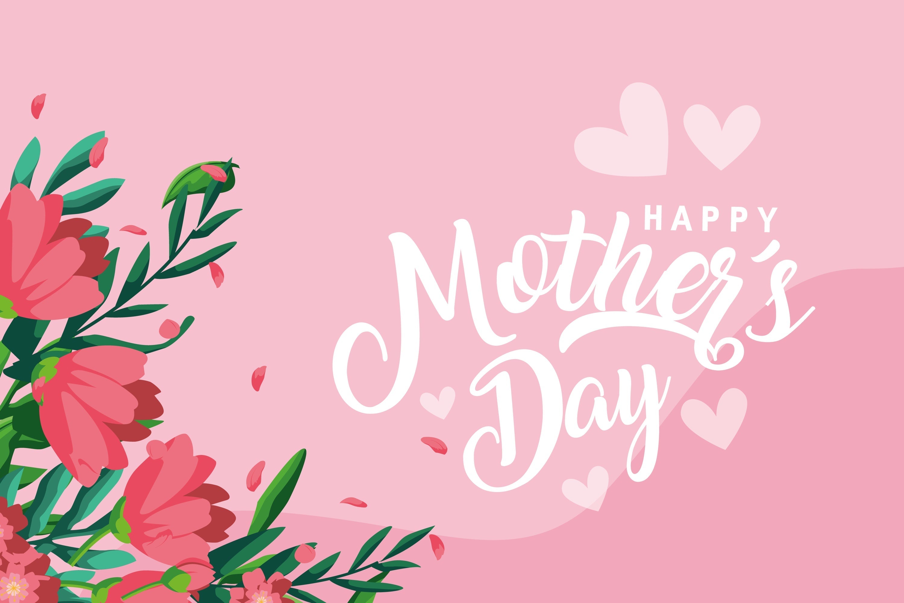 Mothers Day Photo Backdrop Dreamy Pastel Flower Custom Backdrop UK CJJ3-101