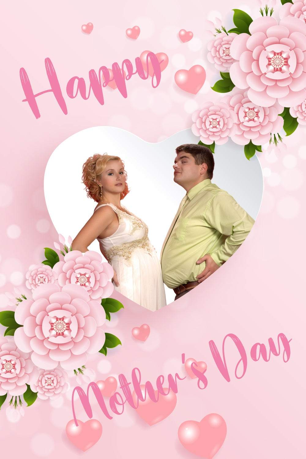 Mother's Day Backdrop Delicate Blush Rose Love Custom Backdrop UK CJJ3-105