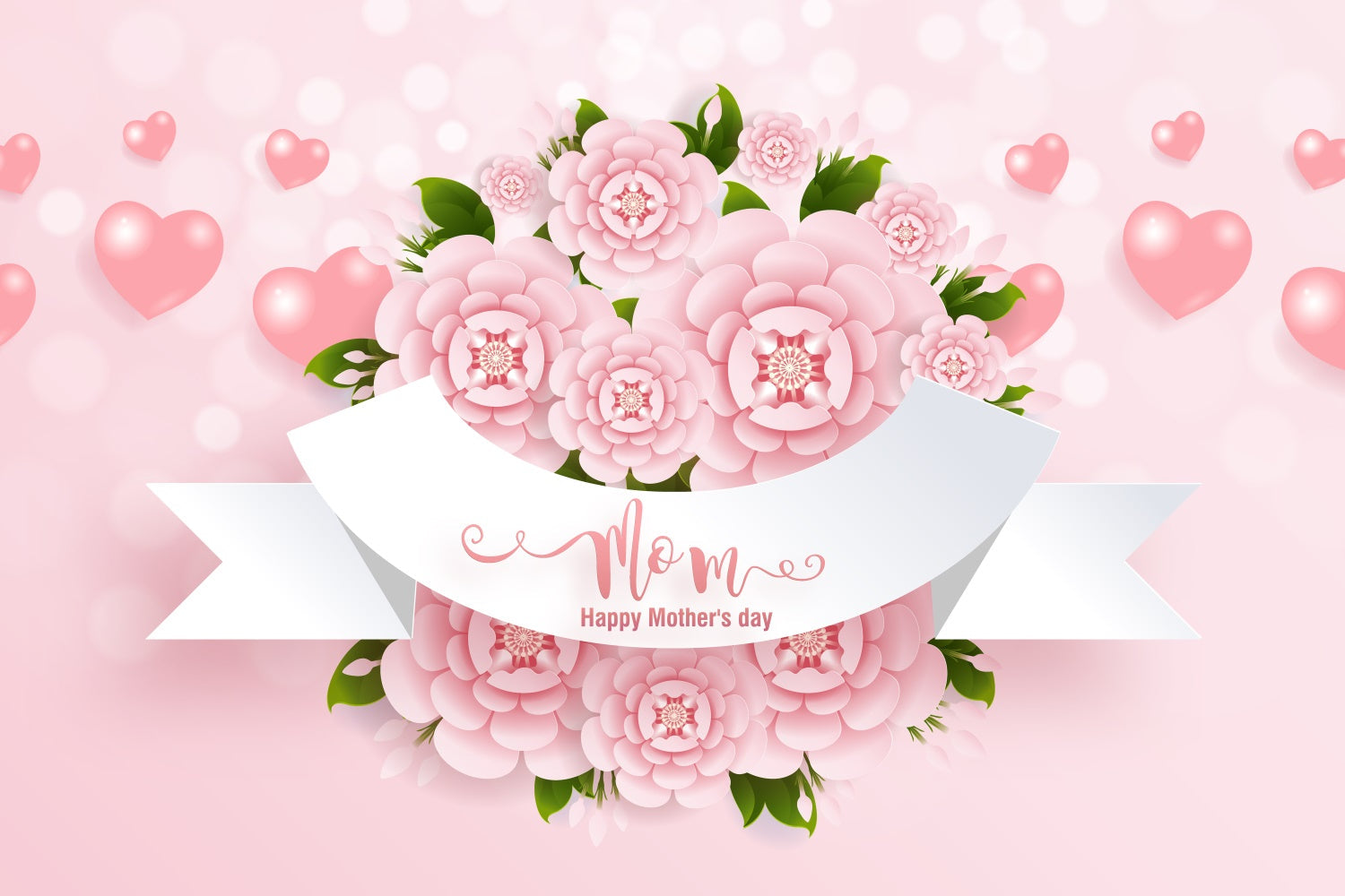 Mothers Day Photo Backdrop Blooming Roses Elegant Custom Backdrop UK CJJ3-106