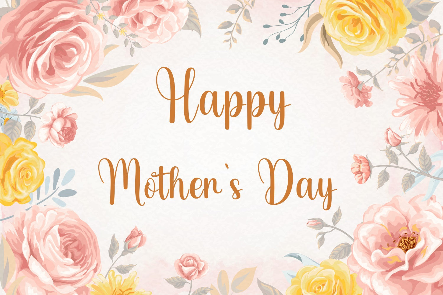 Mothers Day Photo Backdrop Vintage Peach Rose Custom Backdrop UK CJJ3-112