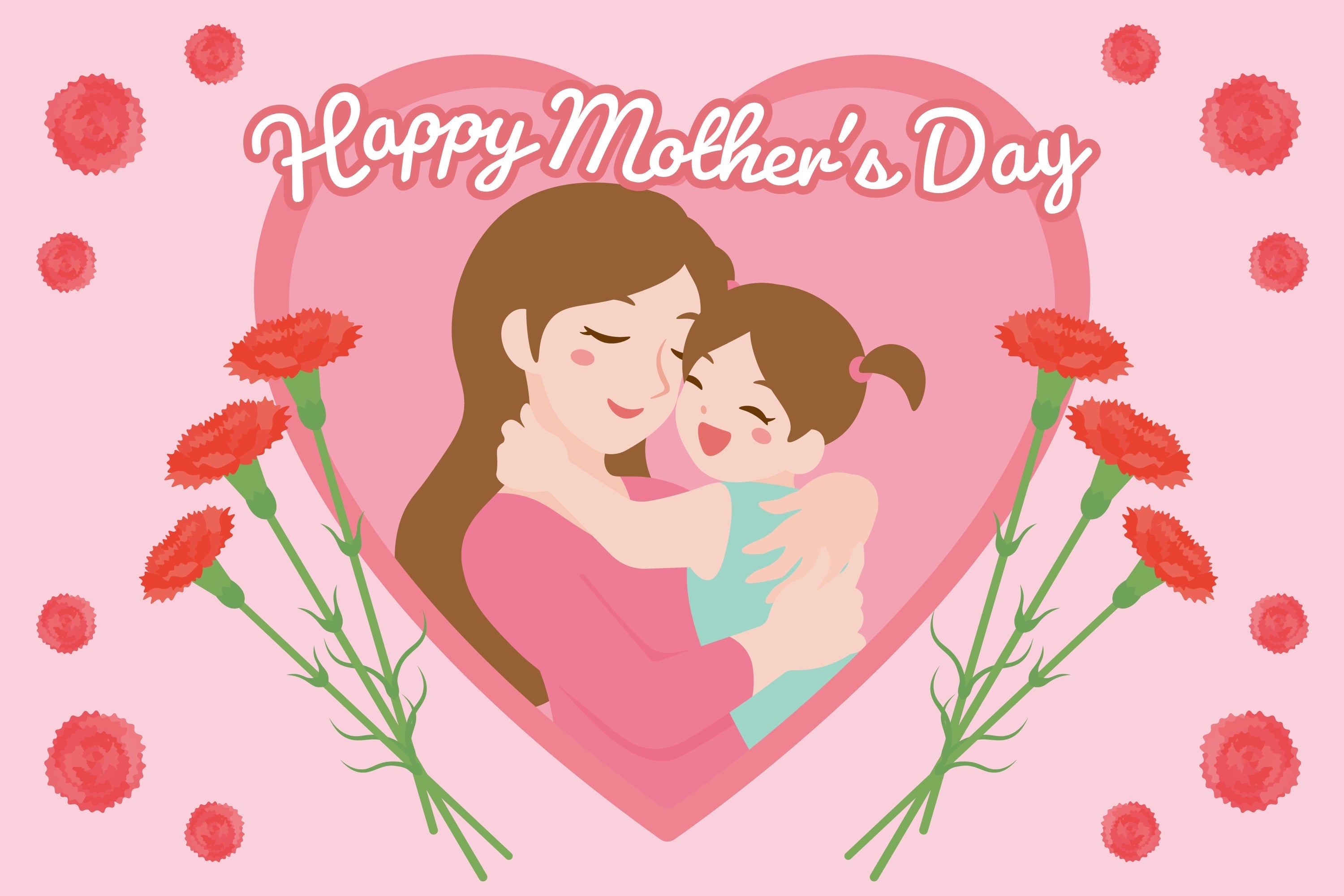 Mother's Day Backdrop Ideas Warm Embrace Flower Customized Backdrop UK CJJ3-114