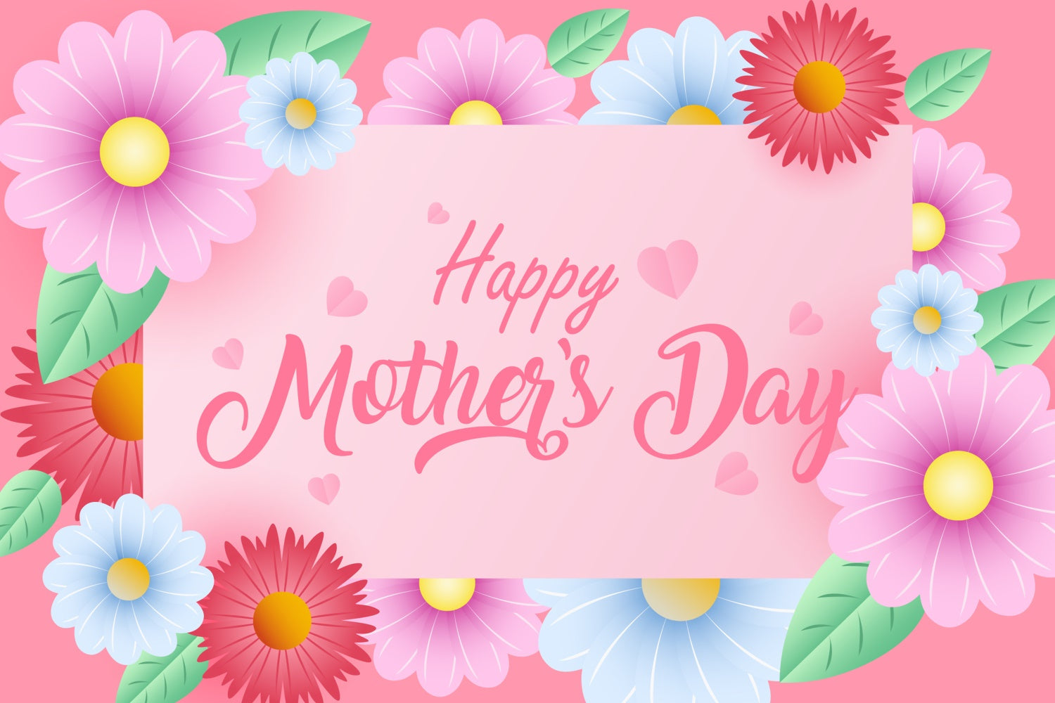Mother's Day Backdrop Lovely Blooming Daisy Customized Backdrop UK CJJ3-118