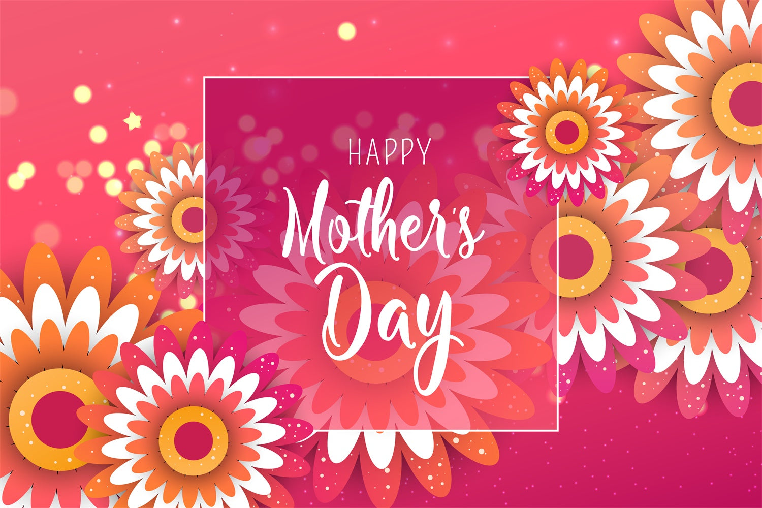 Mothers Day Backdrops Vibrant Blooming Daisy Customized Backdrop UK CJJ3-139