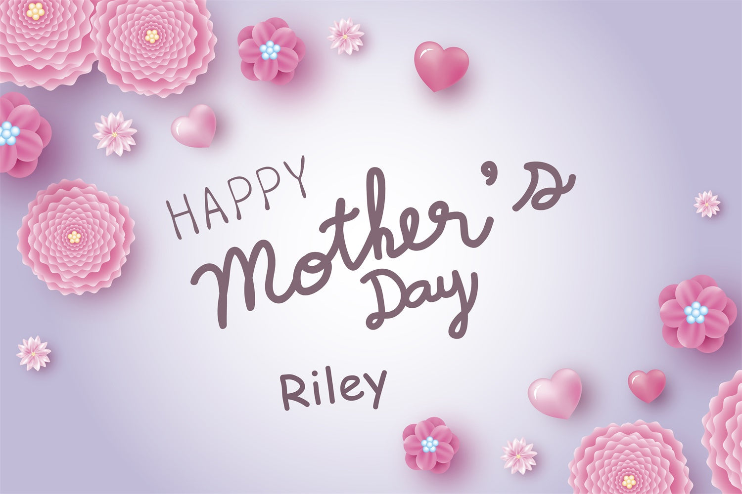 Mothers Day Backdrops Serene Pastel Floral Personalized Backdrop UK CJJ3-141