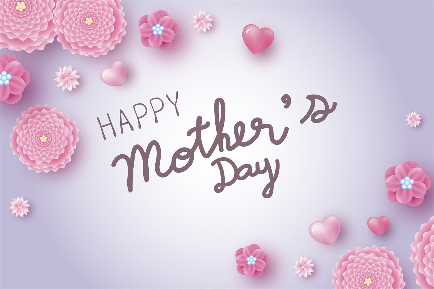 Mothers Day Backdrops Serene Pastel Floral Personalized Backdrop UK CJJ3-141