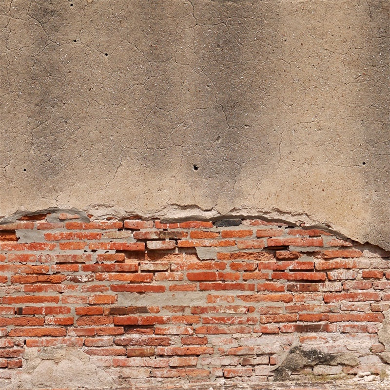 Brick Wall Backdrop Timeworn Brick Peeling Plaster Backdrop UK CJJ3-17