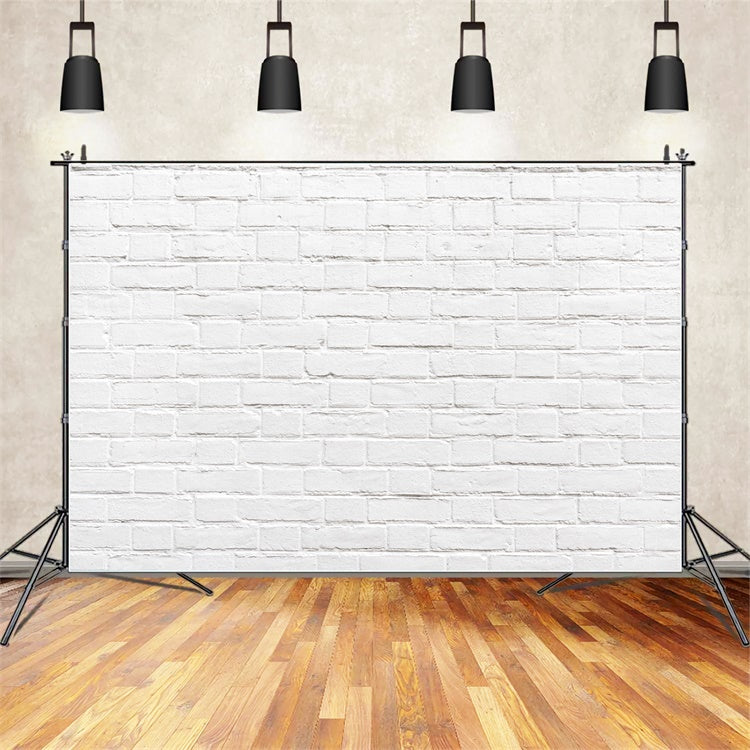 White Brick Wall Backdrop Crisp Modern White Brick Backdrop UK CJJ3-19