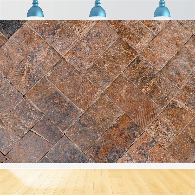 Backdrop Brick Wall Rustic Textured Brown Stone Backdrop UK CJJ3-20