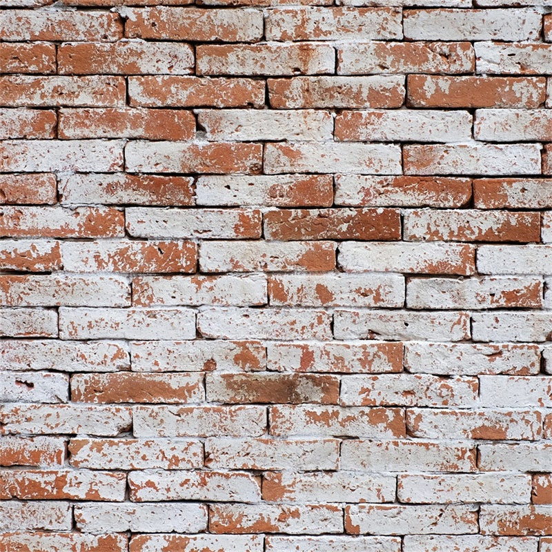 Brick Wall Backdrop Weathered Red Brick Whitewash Backdrop UK CJJ3-22