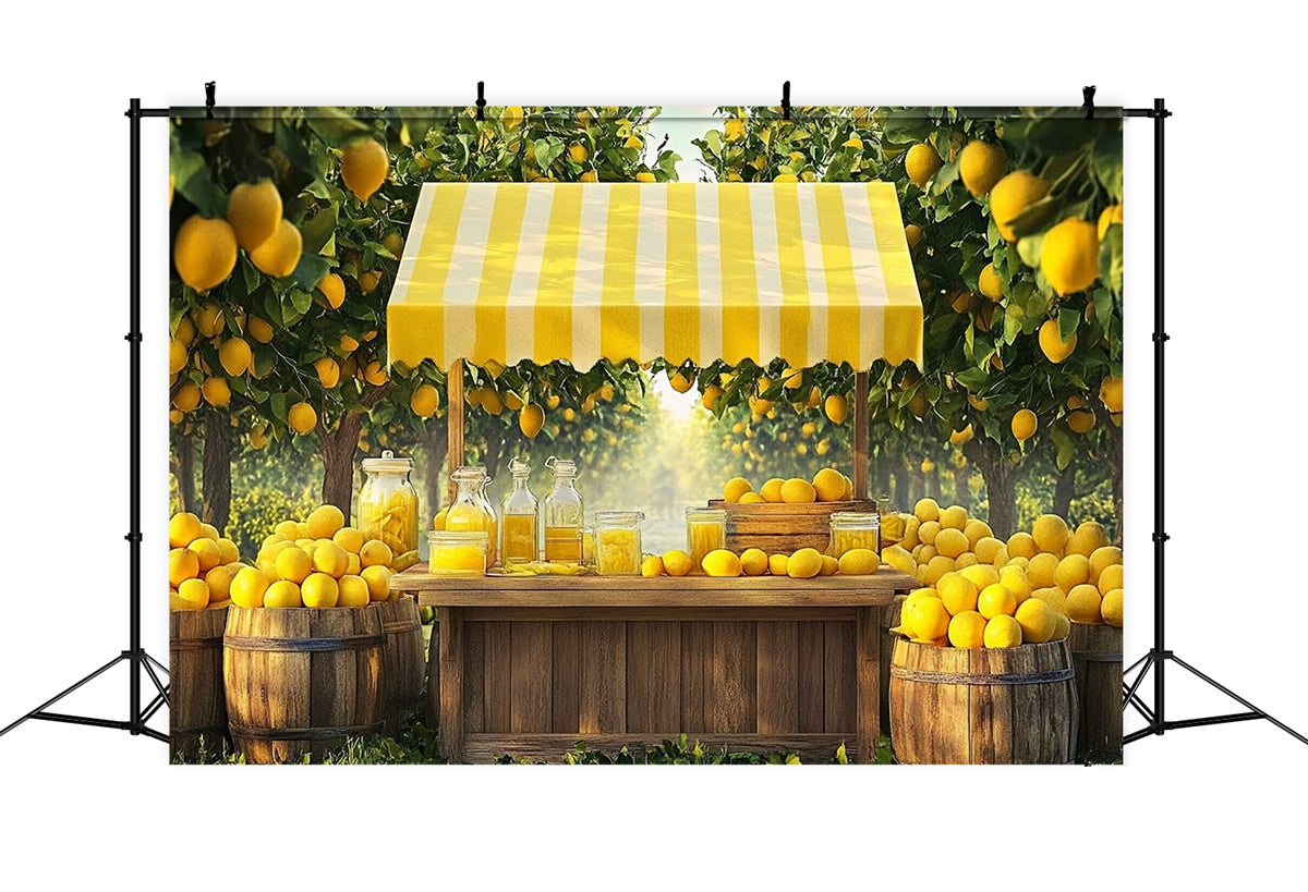 Lemon Backdrop Rustic Lemon Tree Summer Backdrop UK CJJ3-253
