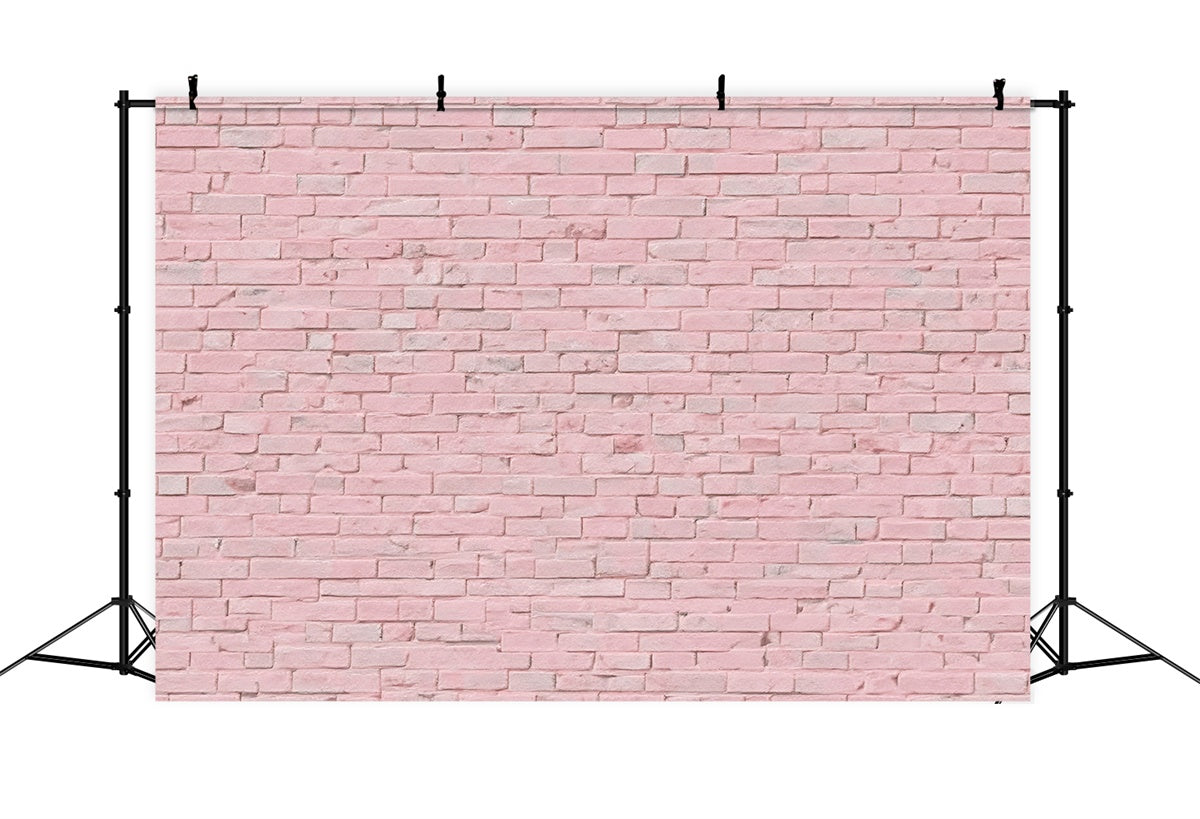 Pink Brick Wall Backdrop Pink Minimalist Brick Backdrop UK CJJ3-26