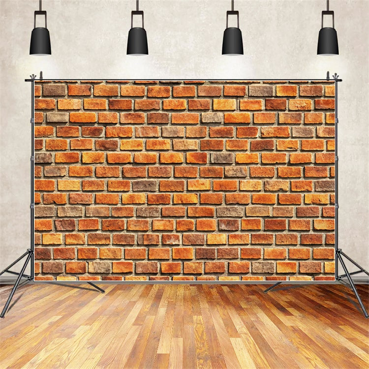 Brick Backdrop Photography Rustic Warm Tone Brick Backdrop UK CJJ3-27