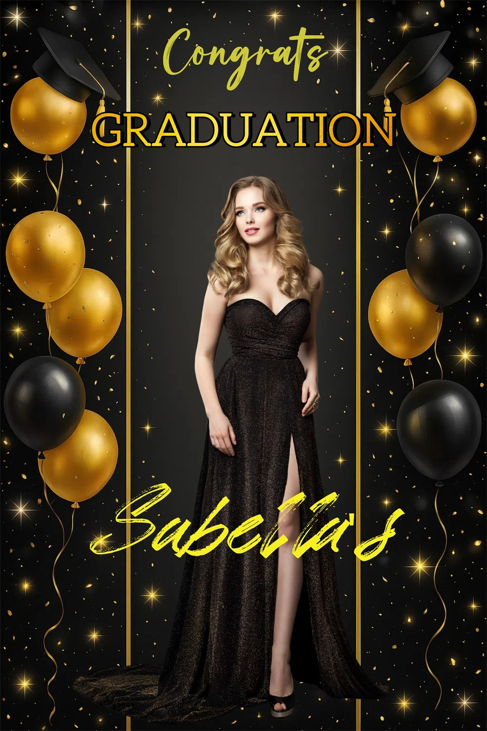 Graduation Photo Backdrop Balloons Glamour Custom Party Graduation Backdrop UK CJJ3-275