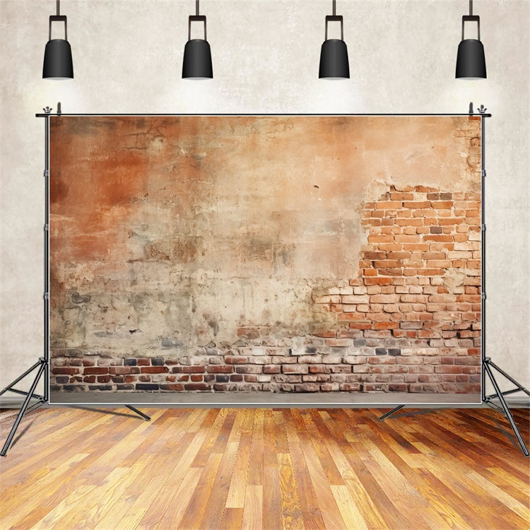 Brick Wall Photography Backdrop Distressed Aged Brick Backdrop UK CJJ3-35
