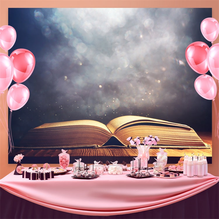 World Book Day Backdrop Mystical Book Glow Backdrop UK CJJ3-50