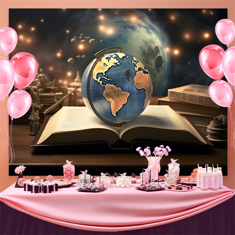 World Book Day Backdrop Celestial Globe Books Backdrop UK CJJ3-52