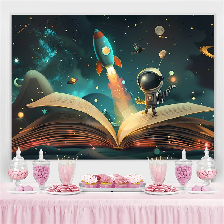 World Book Day Backdrop Cosmic Storybook Adventure Backdrop UK CJJ3-57