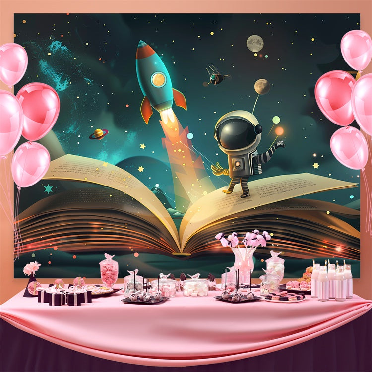 World Book Day Backdrop Cosmic Storybook Adventure Backdrop UK CJJ3-57