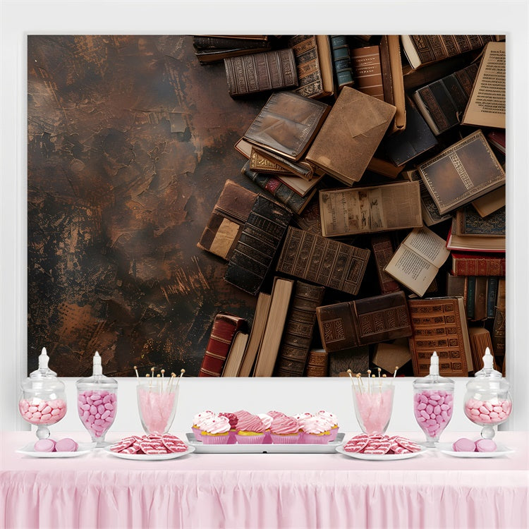 World Book Day Backdrop Antique Literature Books Backdrop UK CJJ3-60