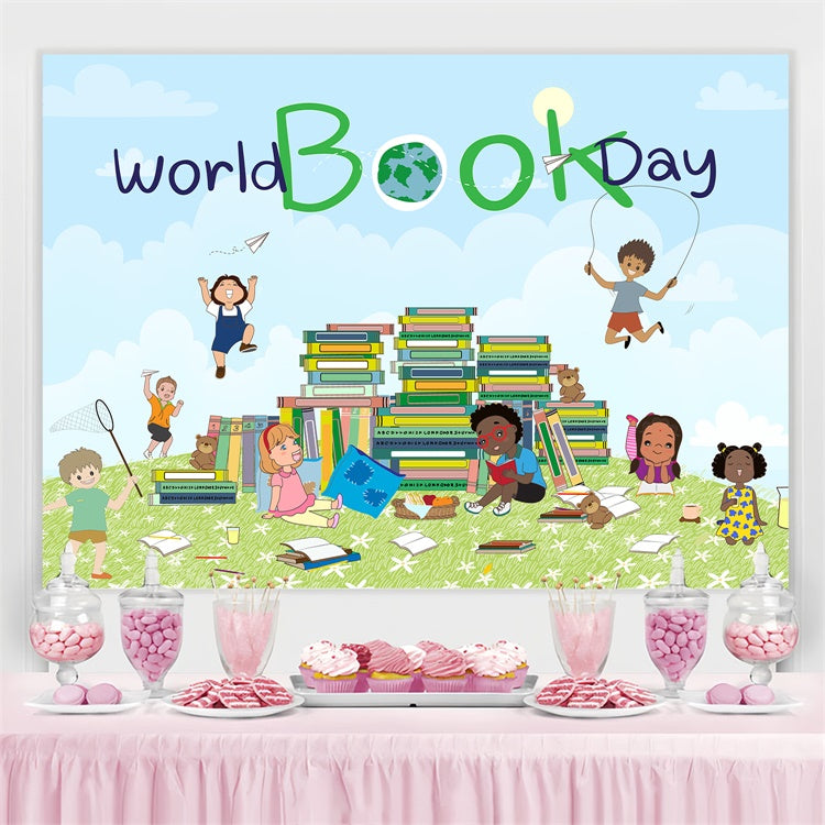 World Book Day Backdrop Outdoor Learning Book Backdrop UK CJJ3-67