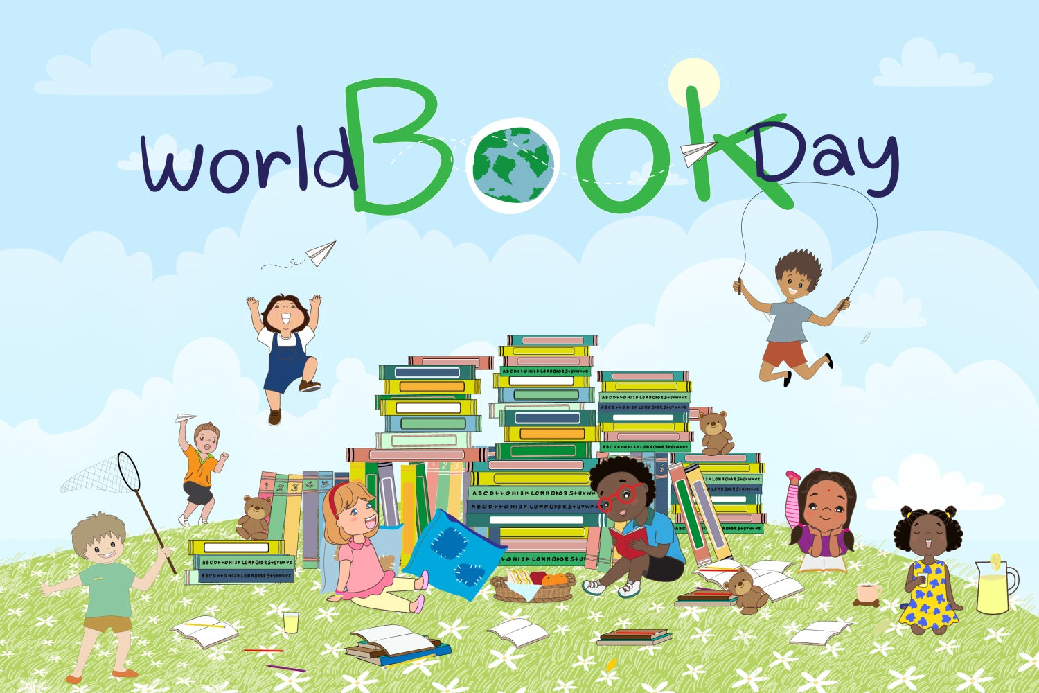 World Book Day Backdrop Outdoor Learning Book Backdrop UK CJJ3-67