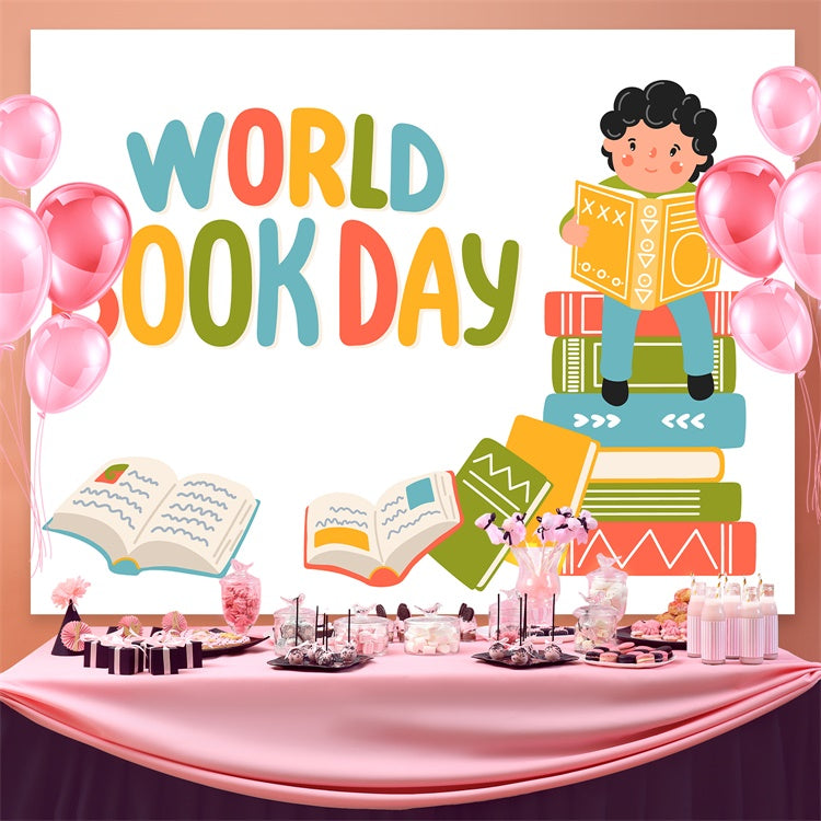 World Book Day Backdrop Childhood Reading Journey Backdrop UK CJJ3-72