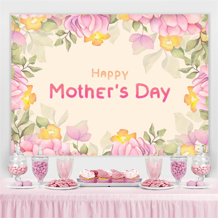 Mothers Day Backdrops Watercolor Blooming Peony Custom Backdrop UK CJJ3-81