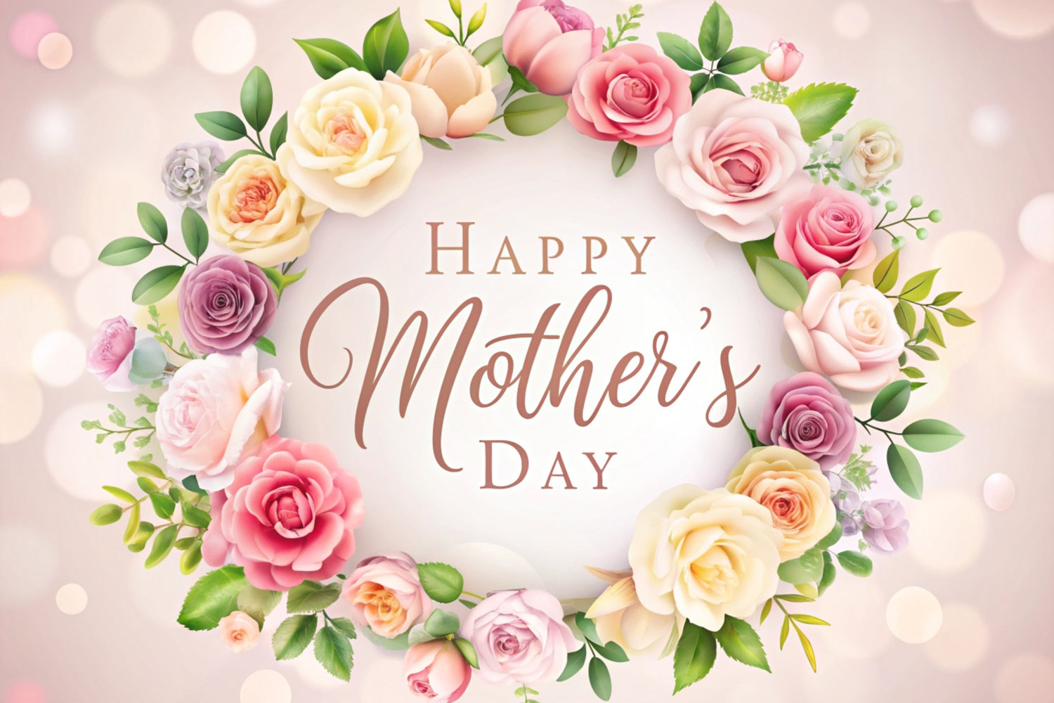 Mother's Day Backdrop Ideas Rose Garland Elegant Custom Backdrop UK CJJ3-83