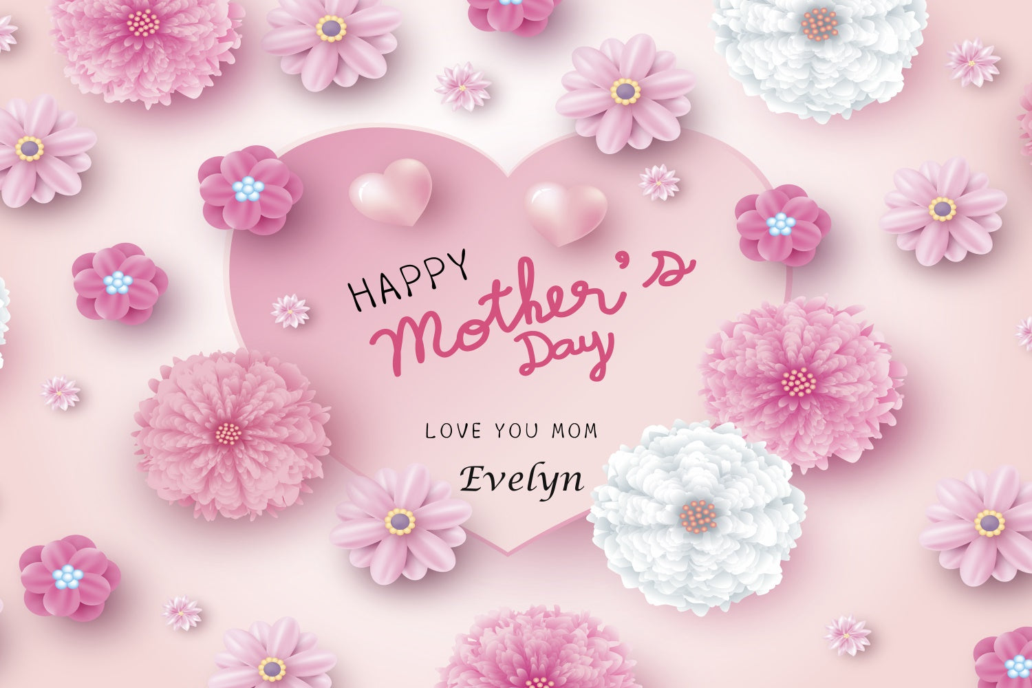 Mother's Day Backdrop Ideas Delicate Floral Love Custom Backdrop UK CJJ3-94