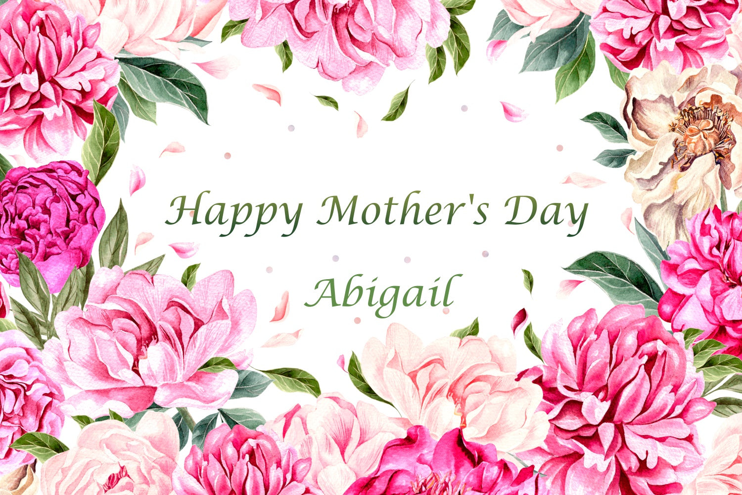 Mother's Day Backdrop Elegant Blush Peony Customized Backdrop UK CJJ3-95