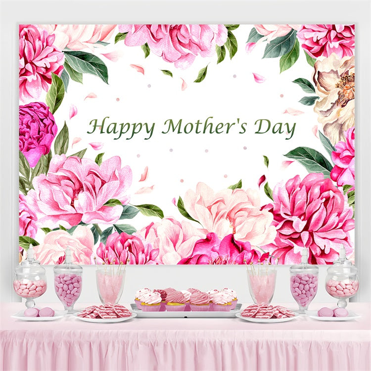 Mother's Day Backdrop Elegant Blush Peony Customized Backdrop UK CJJ3-95