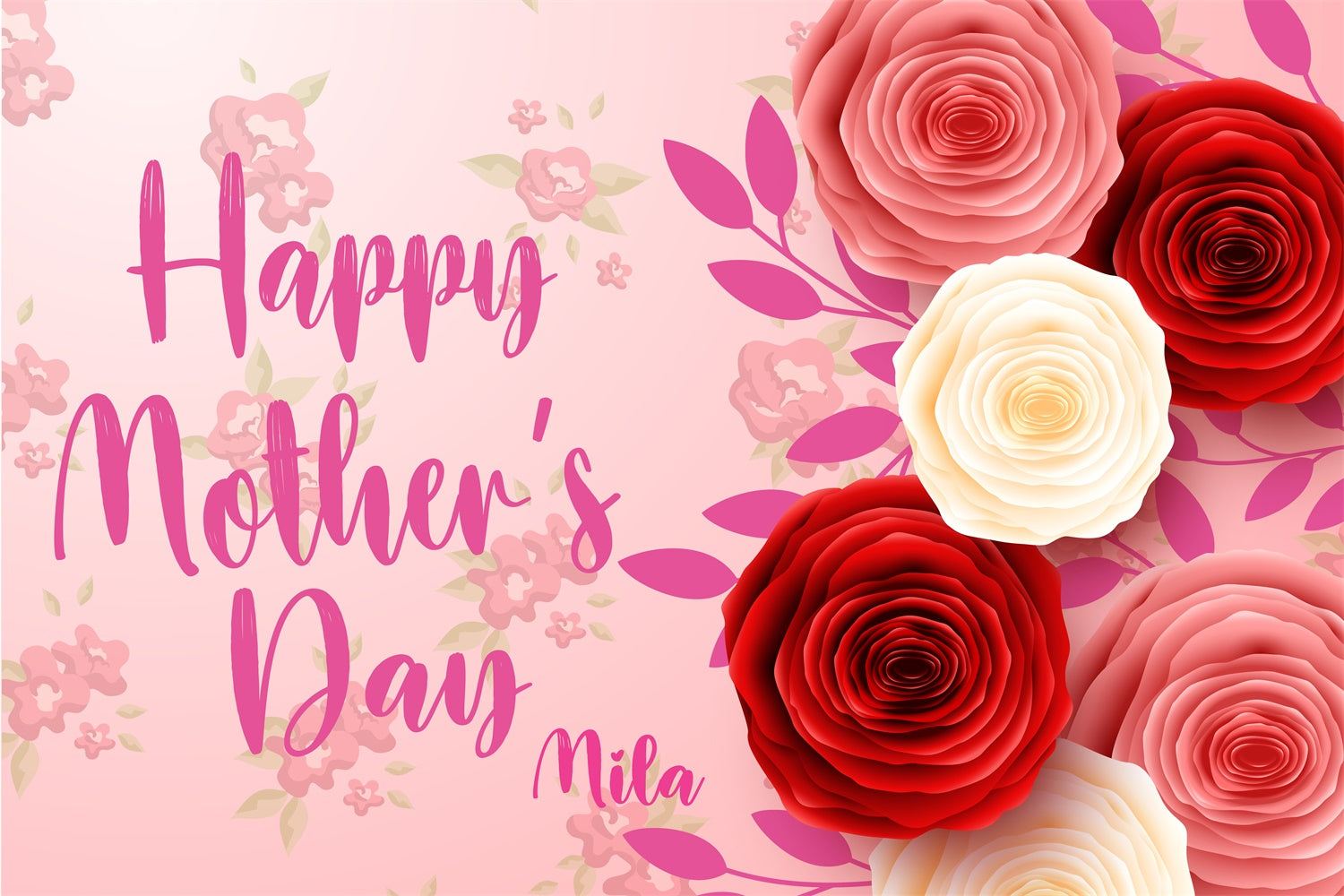 Mother's Day Backdrop Ideas Luxury Rose Celebration Custom Backdrop UK CJJ3-97