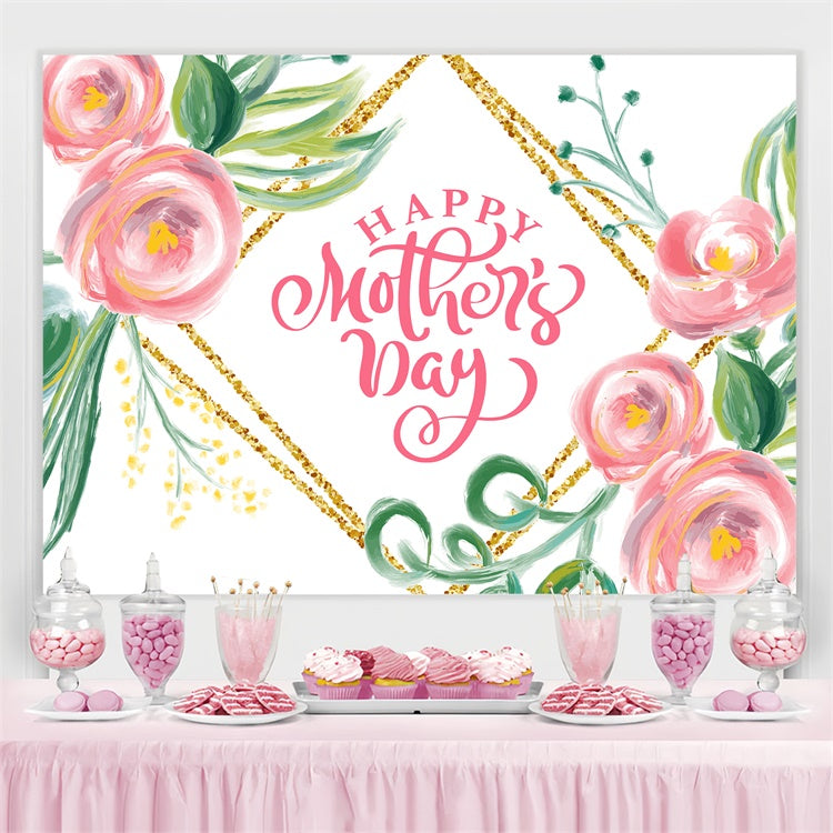 Mothers Day Backdrops Graceful Watercolor Rose Custom Backdrop UK CJJ3-98