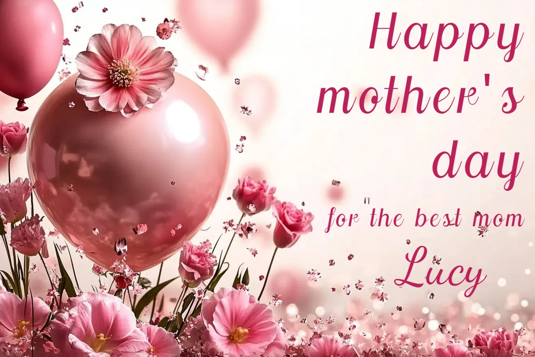 Mother's Day Backdrop Floral Balloon Delight Personalized Backdrop UK UK CSH-131