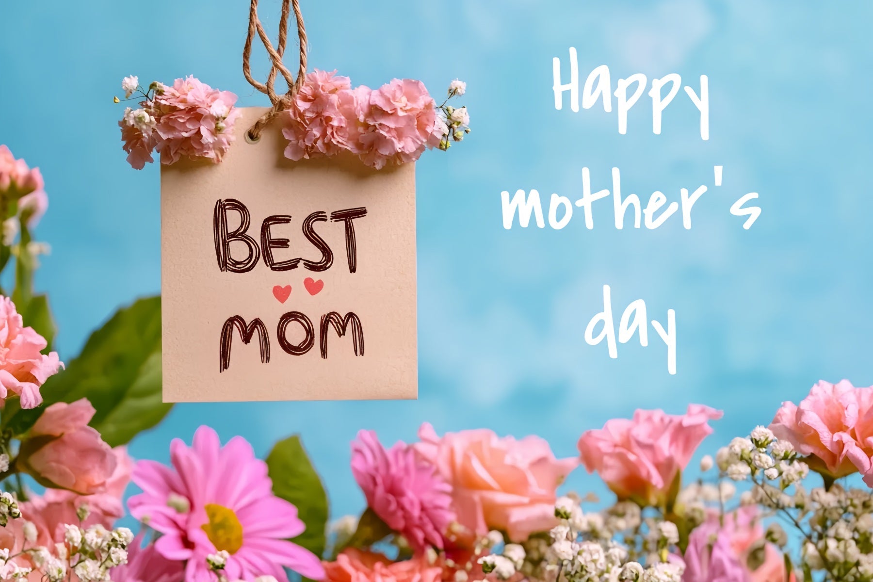 Mothers Day Photo Backdrop Floral Gratitude Personalised Backdrop UK CSH-142