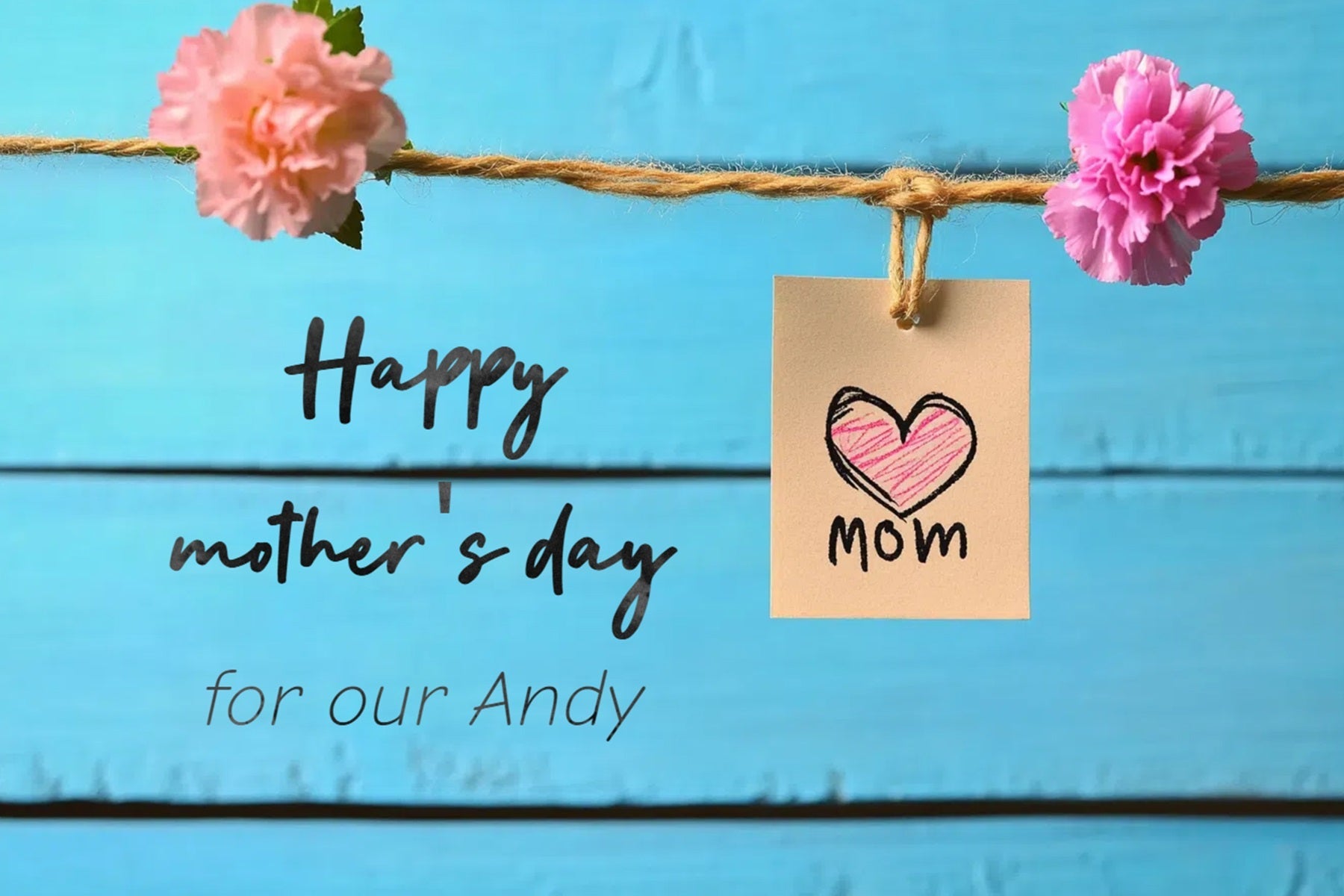 Mothers Day Backdrops Blue Wooden Flower Personalized Backdrop UK CSH-143