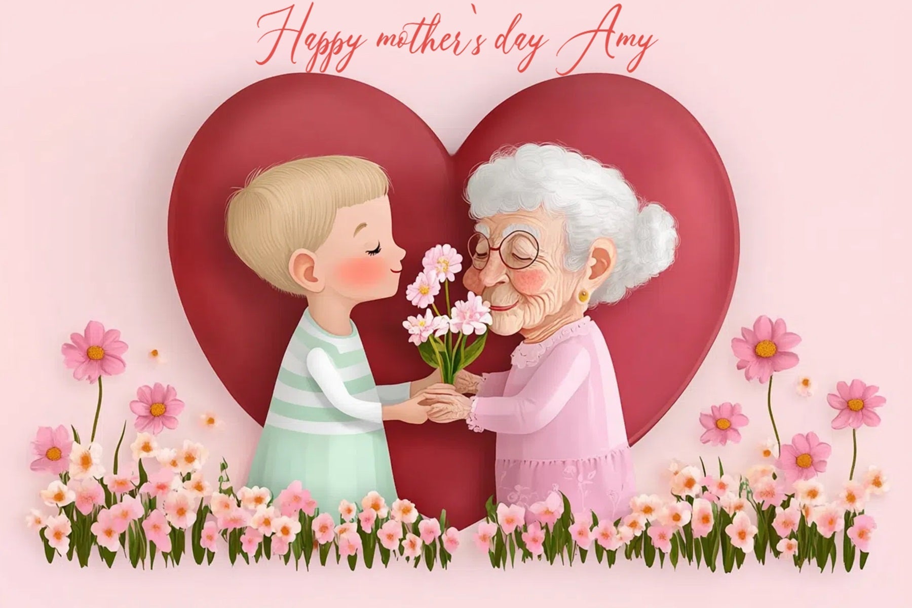Backdrops For Mother's Day Love Sweet Gift Customized Backdrop UK CSH-145